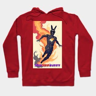 SpinSpinBunny Action Retro Flame Animated Hoodie